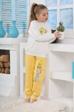 Kapitex 6181 Kız Çocuk Twety Baskılı Uzun Kol Pijama Takımı - Görsel 5