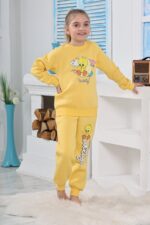 Kapitex 6181 Kız Çocuk Twety Baskılı Uzun Kol Pijama Takımı - Görsel 2