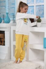 Kapitex 6181 Kız Çocuk Twety Baskılı Uzun Kol Pijama Takımı - Görsel 4