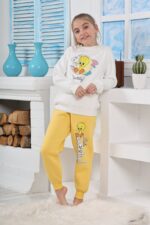 Kapitex 6181 Kız Çocuk Twety Baskılı Uzun Kol Pijama Takımı - Görsel 3