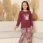 Kapitex 8219 Kız Çocuk Uzun Kol Pijama Takımı