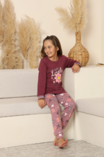 Kapitex 8219 Kız Çocuk Uzun Kol Pijama Takımı - Görsel 2