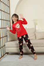 Kapitex 8222 Kız Çocuk Uzun Kol Pijama Takımı