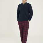 Kocabey 7304 Erkek Midi Yaka Pijama Takım