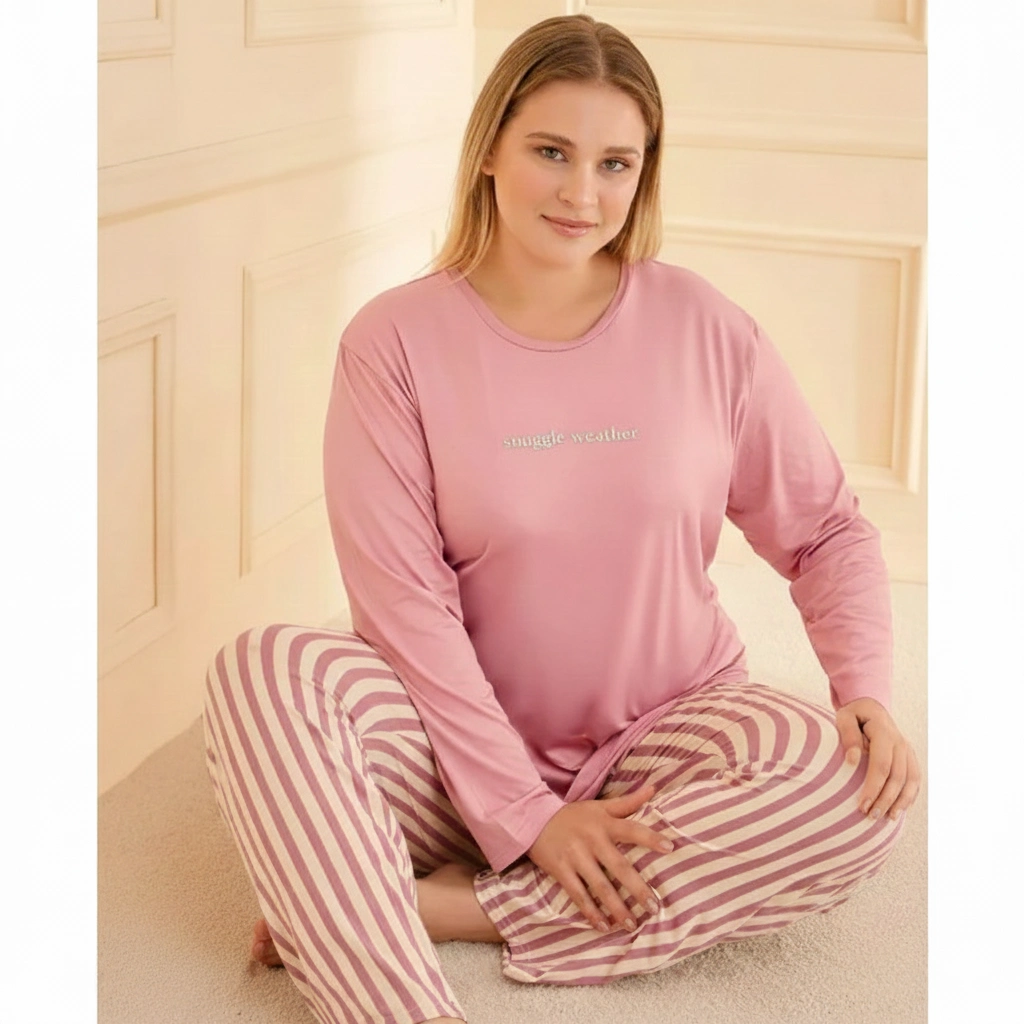 mihra-50802-kadin-battal-milan-o-yaka-pijama-takimi-91486799-sw1024sh1024 Mihra 50802 Kadın Battal Milan O Yaka Pijama Takımı - Görsel 1