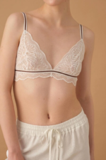 Pierre Cardin 25235 Kadın 3'Lü Braletli Biyeli Pijama Takım - Görsel 3