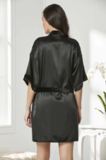 Pierre Cardin 4045 Kadife Saten Dantelli Gecelik ve Sabahlık Takımı - Görsel 2