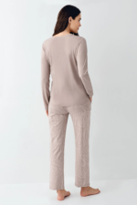 Pierre Cardin 9096-S Kadın Uzun Kol Pijama Takım - Görsel 4