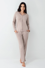 Pierre Cardin 9116-S Kadın Önü Düğmeli Pijama Takımı - Görsel 2