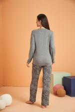 PJS 28047 Kadın Patlı Pijama Takım - Görsel 3