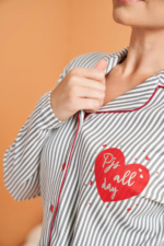 Pjs 28064 Kadın Düğmeli Pijama Takım - Görsel 3