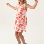 Roly Poly 3393-3 Kız Çocuk Çiçekli Elbise