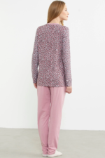 Sementa 76413 Rahat Kalıp Leopar Kombinli Pijama Takım - Görsel 3