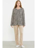 Sementa 76413 Rahat Kalıp Leopar Kombinli Pijama Takım - Görsel 4