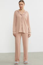 Sementa 76444 Düz Renk Gömlek Model Pijama Takım - Görsel 2