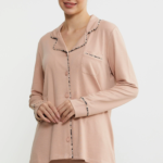 Sementa 76444 Düz Renk Gömlek Model Pijama Takım