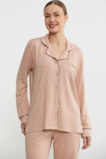 Sementa 76444 Düz Renk Gömlek Model Pijama Takım - Görsel 3