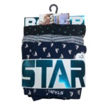 Star 106 Desenli Pamuklu Kemer Likralı 3'Lü Boxer