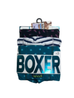Star 106 Desenli Pamuklu Kemer Likralı 3'Lü Boxer - Görsel 3