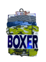 Star 106 Desenli Pamuklu Kemer Likralı 3'Lü Boxer - Görsel 5