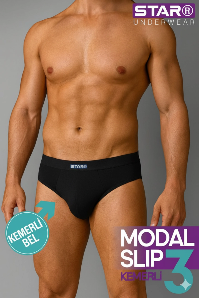 Star 109 Erkek 3’lü Modal Slip