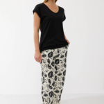 Anıl 11709 Kadın Kısa Kol Tencel Kumaş Desenli Pijama Takımı