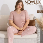 Noyalux 11876 Kadın Battal Kısa Kollu Pijama Takımı