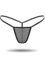 3'lü Renkli Transparan Tül String Tanga TM0369 - Görsel 3