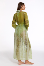 Argento 2106-3025 Kadın Önü Açık Uzun Kaftan - Görsel 3
