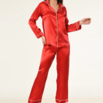 Freshness 2045 Saten Gömlek Yaka Patlı Pijama Takımı