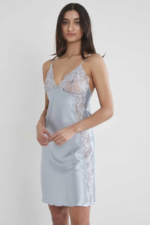 Pierre Cardin 624 Bayan Battal Kısa Saten Gecelik - Görsel 2