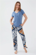 Pierre Cardin 8507-S Kadın Kısa Kol Pijama Takımı - Görsel 2