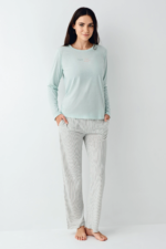 Pierre Cardin 9050-S Kadın Uzun Kol Pijama Takım - Görsel 2