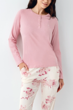 Pierre Cardin 9055-X Kadın Battal Uzun Kol Pijama Takım - Görsel 3