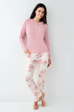 Pierre Cardin 9055-X Kadın Battal Uzun Kol Pijama Takım - Görsel 2