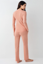 Pierre Cardin 9063-S Kadın Uzun Kol Pijama Takım - Görsel 4