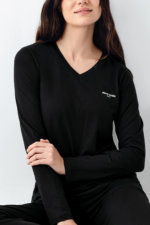 Pierre Cardin 9070-X Kadın Battal Uzun Kol Pijama Takım - Görsel 3