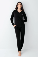 Pierre Cardin 9070-X Kadın Battal Uzun Kol Pijama Takım