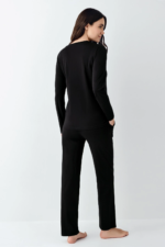 Pierre Cardin 9070-X Kadın Battal Uzun Kol Pijama Takım - Görsel 4