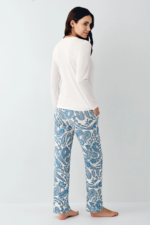 Pierre Cardin 9074-S Kadın Uzun Kol Pijama Takım - Görsel 4