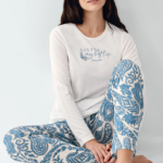 Pierre Cardin 9074-S Kadın Uzun Kol Pijama Takım