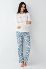 Pierre Cardin 9074-S Kadın Uzun Kol Pijama Takım - Görsel 2