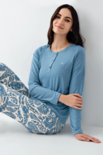 Pierre Cardin 9075-S Kadın Uzun Kol Pijama Takım - Görsel 2