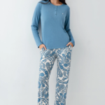 Pierre Cardin 9075-S Kadın Uzun Kol Pijama Takım