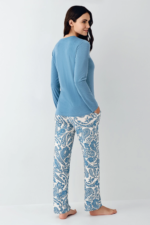 Pierre Cardin 9075-S Kadın Uzun Kol Pijama Takım - Görsel 4