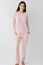 Pierre Cardin 9080-S Kadın Uzun Kol Pijama Takım - Görsel 2