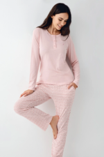 Pierre Cardin 9080-X Kadın Uzun Kol Pijama Takım - Görsel 2