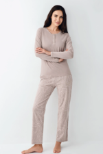 Pierre Cardin 9097-S Kadın Uzun Kol Pijama Takım - Görsel 2