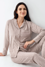 Pierre Cardin 9098-S Kadın Uzun Kol Pijama Takımı