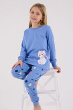 RolyPoly 3697-G Kız Çocuk Uzun Kol Pijama Takım - Görsel 3